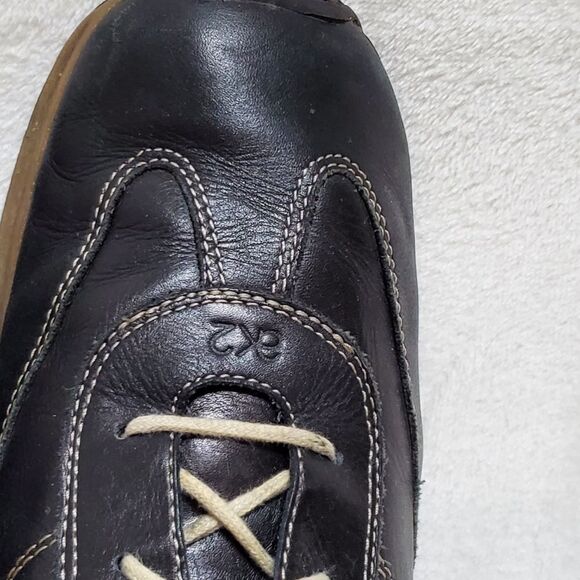 Anne klein 2 black leather lace-up oxford sneakers 10 - Picture 12 of 15